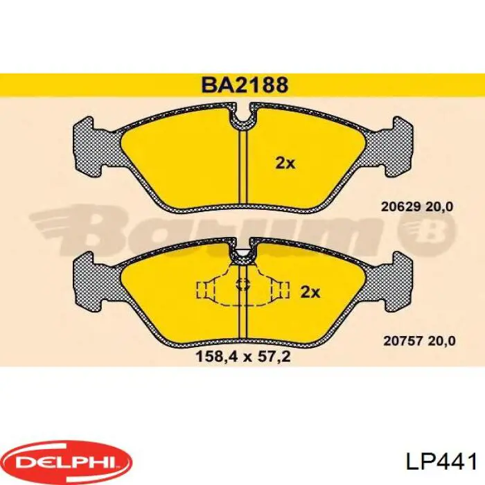 LP441 Delphi pastillas de freno delanteras