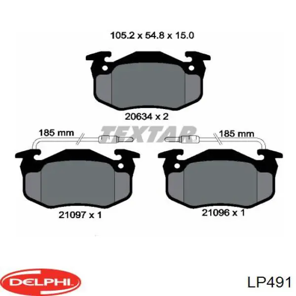 Pastillas freno delanteras Delphi LP491 precio, desde 23,49 EUR