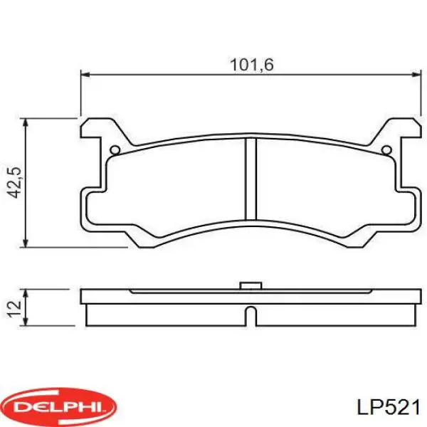Pastillas traseras Delphi LP521