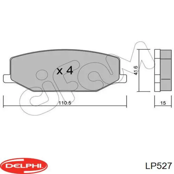 LP527 Delphi pastillas de freno delanteras