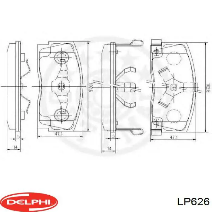 Pastillas freno delanteras Delphi LP626 precio, desde 21,99 EUR
