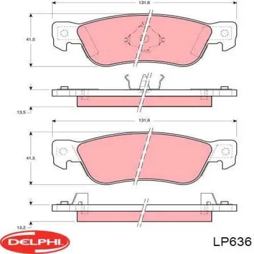 Pastillas traseras de freno Delphi LP636 precio, desde 33,70 EUR
