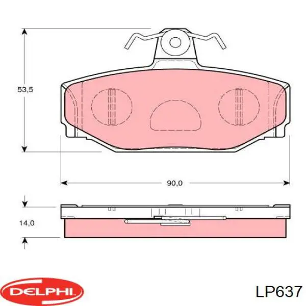 Comprar LP637 Delphi Pastillas de freno traseras