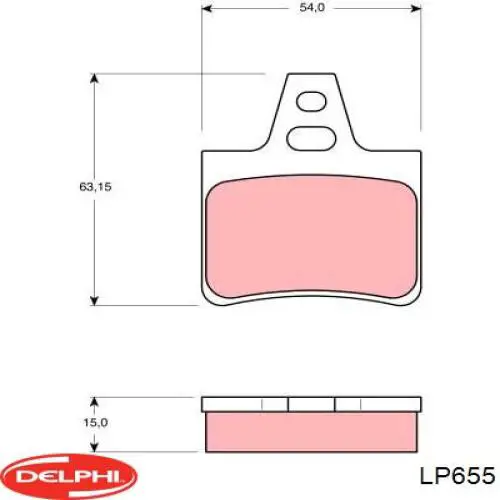 Pastillas traseras de freno Delphi LP655 precio, desde 15,68 EUR