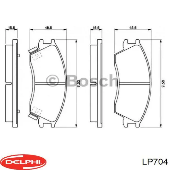 LP704 Delphi pastillas de freno delanteras