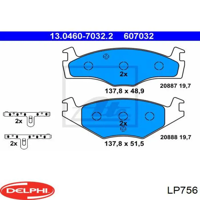 Pastillas freno delanteras Delphi LP756 precio, desde 18,70 EUR
