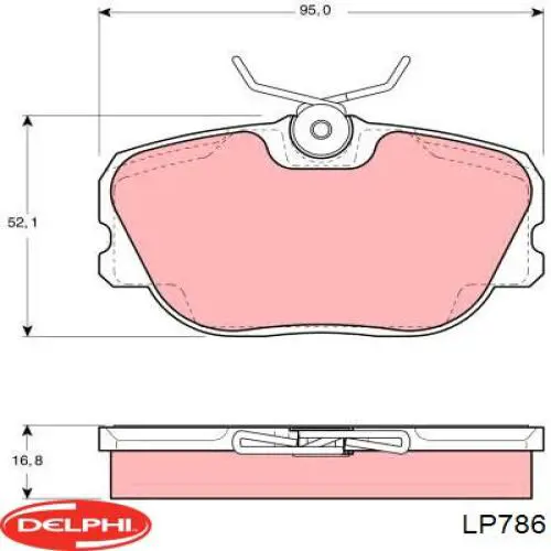 LP786 Delphi pastillas de freno delanteras