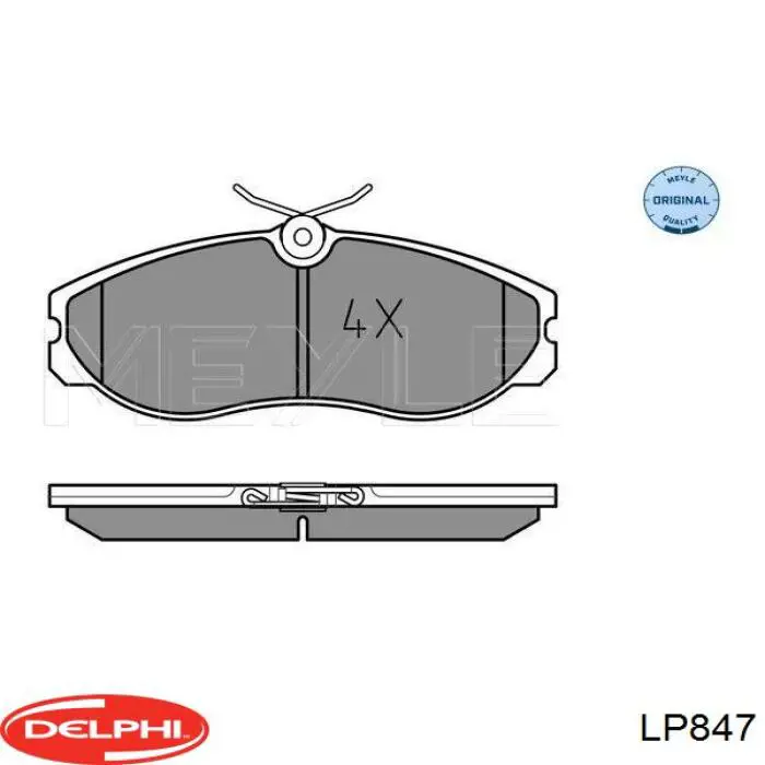 LP847 Delphi pastillas de freno delanteras