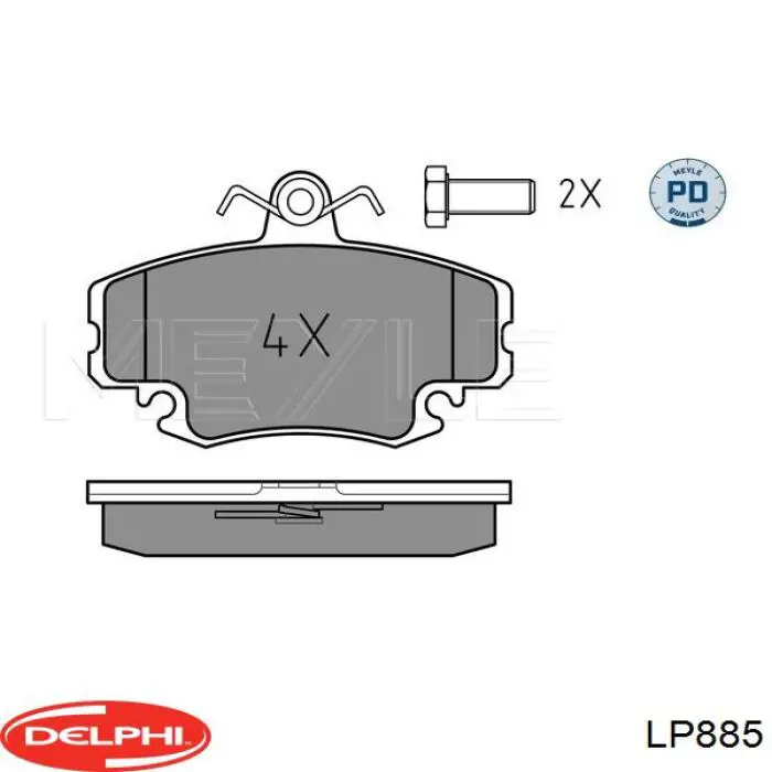 Pastillas de freno LP885 Delphi