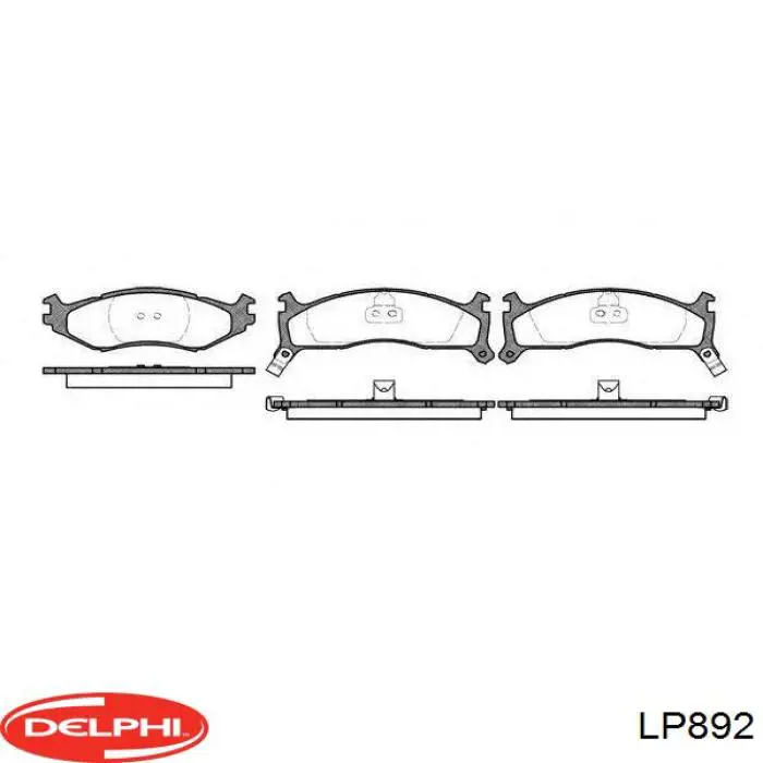 LP892 Delphi pastillas de freno delanteras