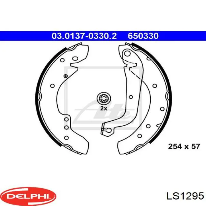 LS1295 Delphi zapatas de frenos de tambor traseras