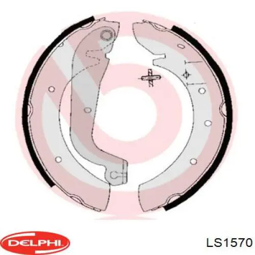LS1570 Delphi zapatas de frenos de tambor traseras