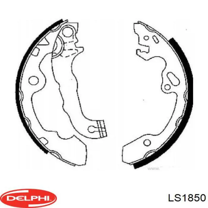 LS1850 Delphi zapatas de frenos de tambor traseras