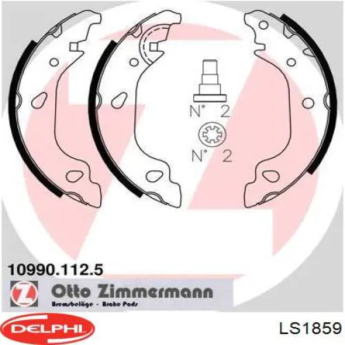 Zapatas de freno LS1859 Delphi