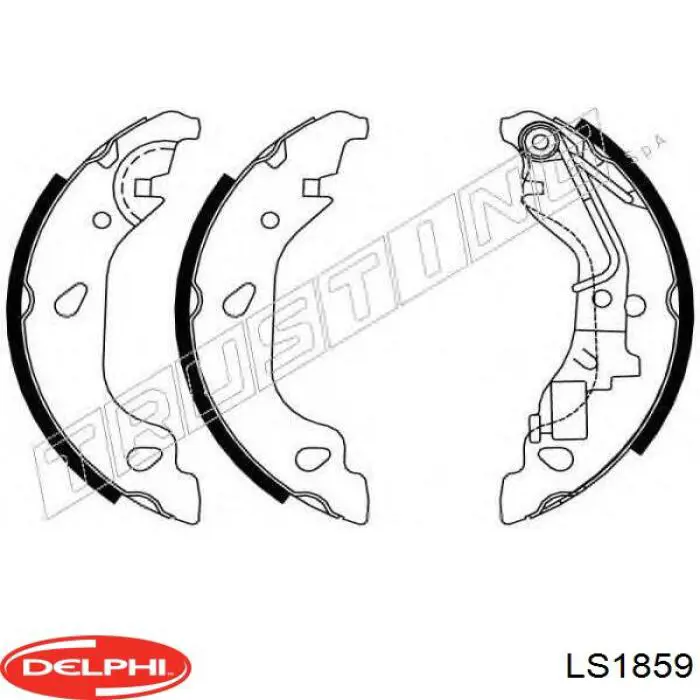 Zapatas de freno de tambor traseras Delphi LS1859 precio, desde 26,54 EUR