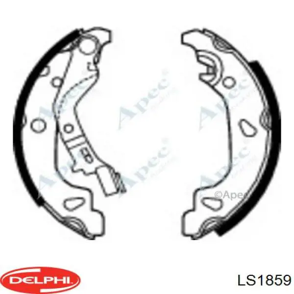 LS1859 Delphi Zapatas de freno de tambor traseras