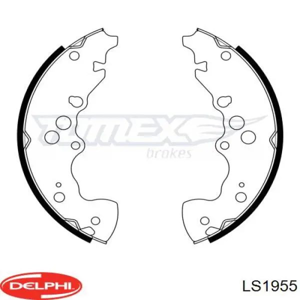 LS1955 Delphi zapatas de frenos de tambor traseras