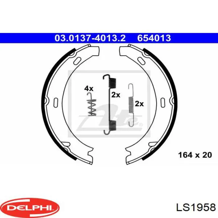 Juego de zapatas de frenos, freno de estacionamiento Mercedes E C124