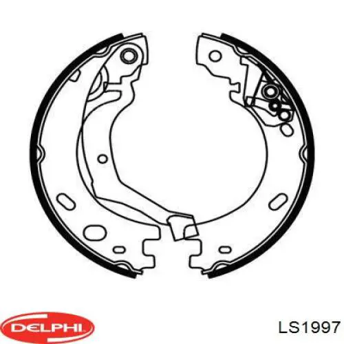 LS1997 Delphi juego de zapatas de frenos, freno de estacionamiento