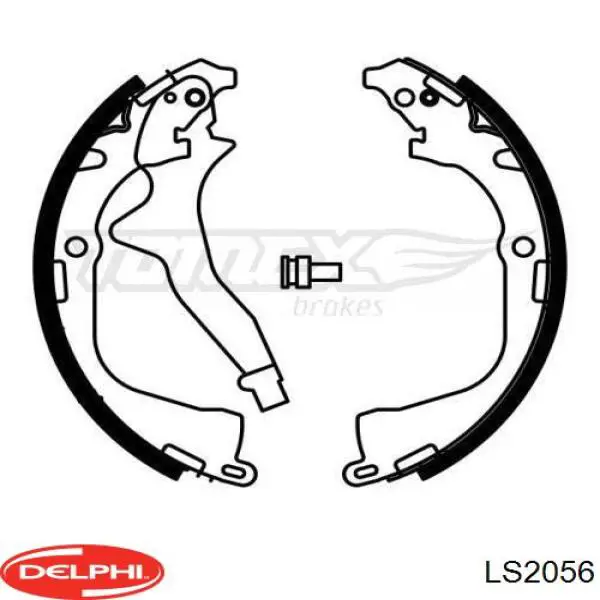 LS2056 Delphi zapatas de frenos de tambor traseras