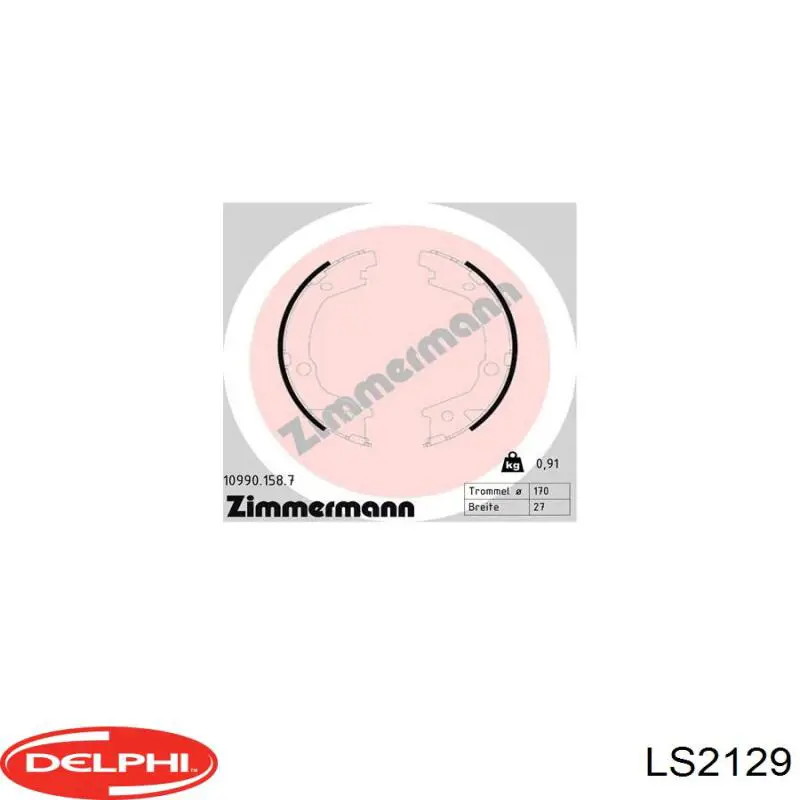 Zapatas de freno de mano Delphi LS2129 precio, desde 37,53 EUR