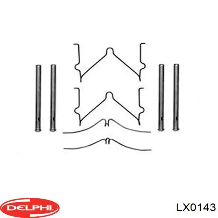 Juego de resortes de sujeción de pastillas de freno delanteras Delphi LX0143 precio, desde 9,22 EUR