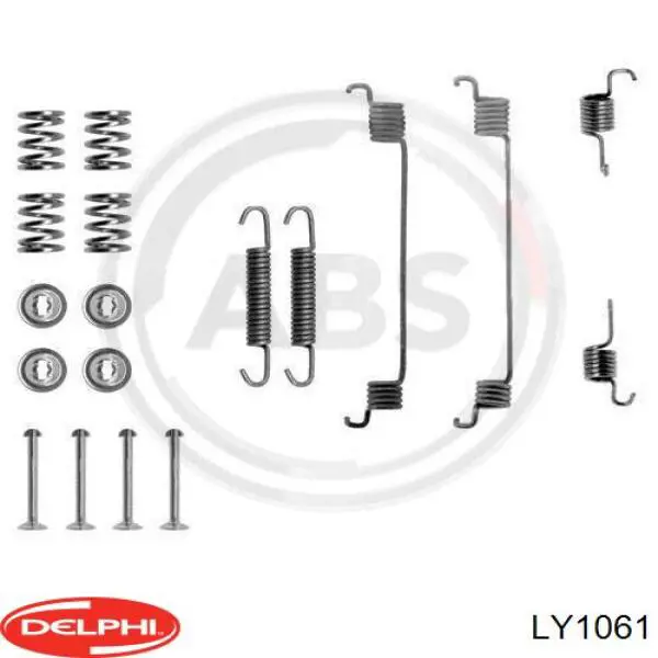 LY1061 Delphi kit de montaje, zapatas de freno traseras
