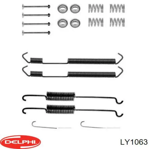 Comprar LY1063 Delphi Kit de montaje de zapatas de freno traseras