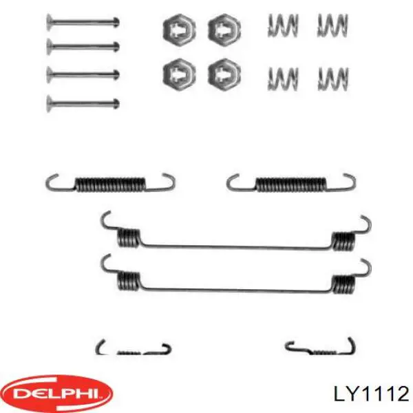 LY1112 Delphi kit de montaje, zapatas de freno traseras