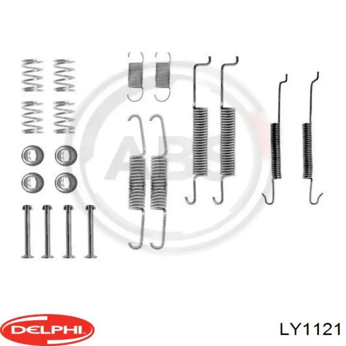 LY1121 Delphi kit de montaje, zapatas de freno traseras
