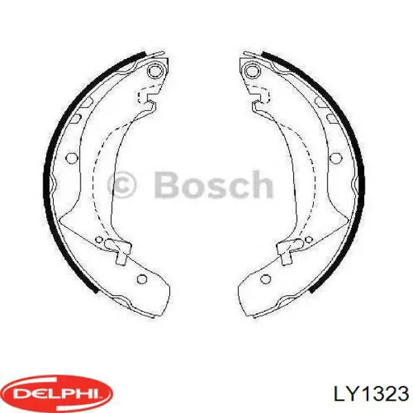 LY1323 Delphi kit de montaje, zapatas de freno traseras