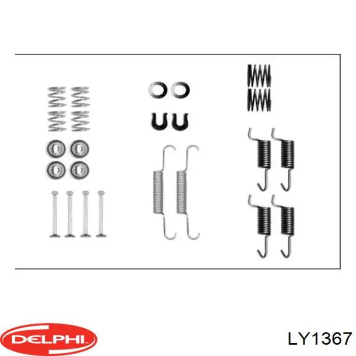 LY1367 Delphi kit de montaje, zapatas de freno traseras