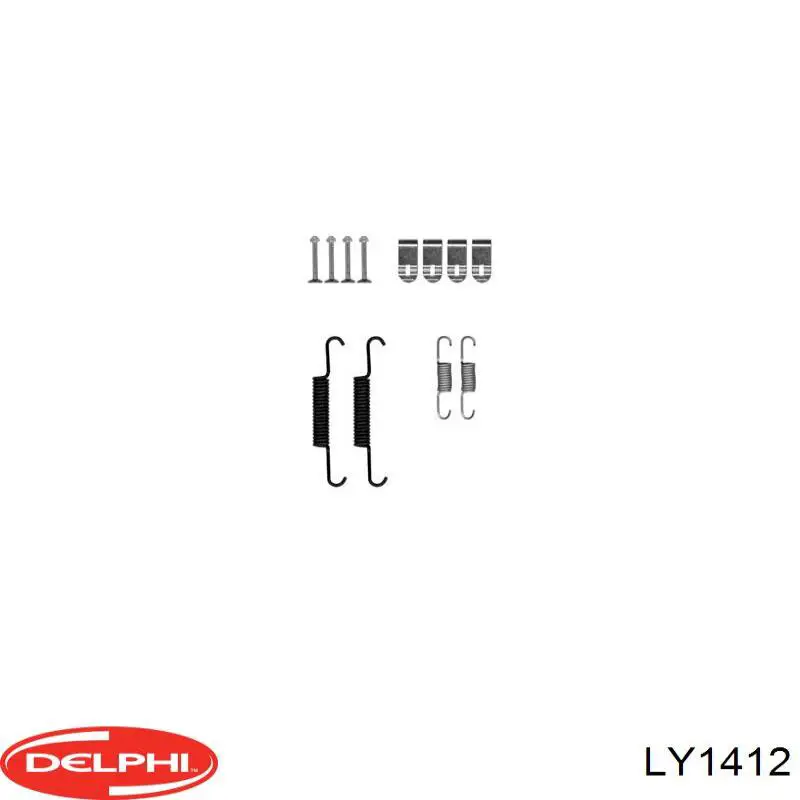 LY1412 Delphi kit de montaje, zapatas de freno traseras