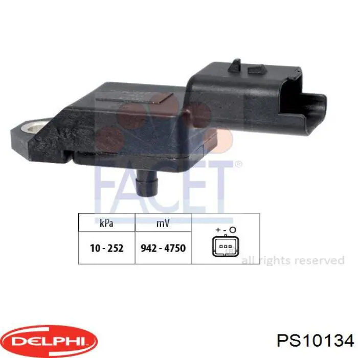 PS10134 Delphi sensor de presion del colector de admision