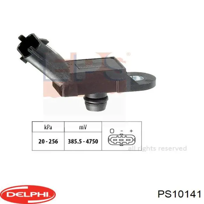PS10141 Delphi sensor de presion del colector de admision