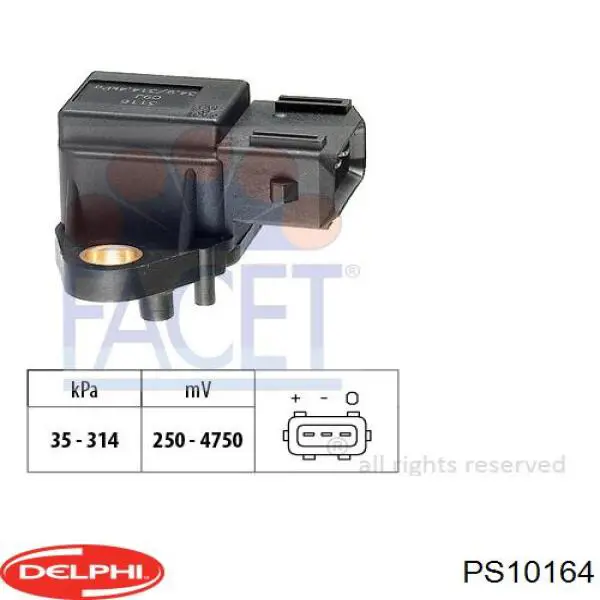 Comprar PS10164 Delphi Sensor de presión del colector de admisión
