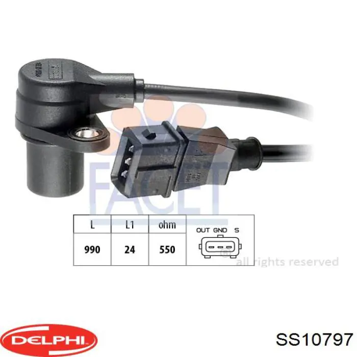 SS10797 Delphi sensor de cigüeñal