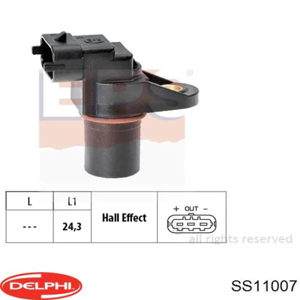 Sensor de árbol de levas Delphi SS11007 precio, desde 27,54 EUR