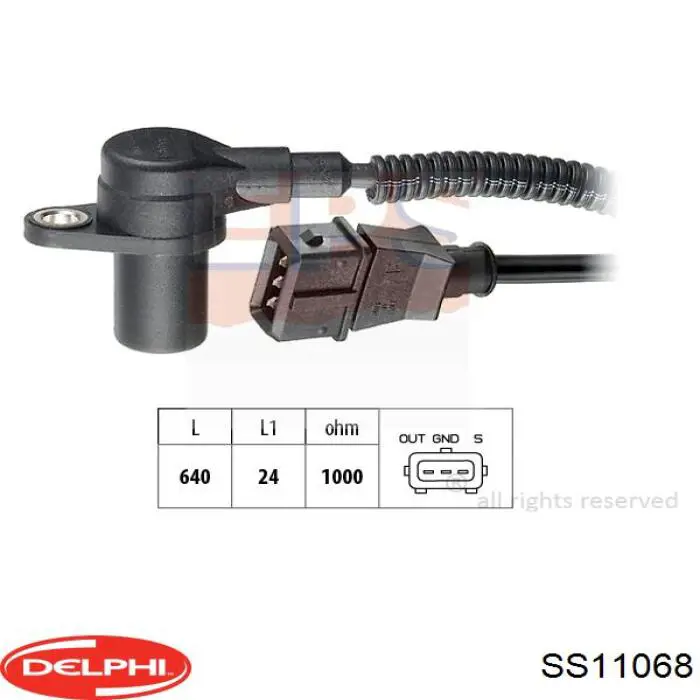 SS11068 Delphi sensor de cigüeñal