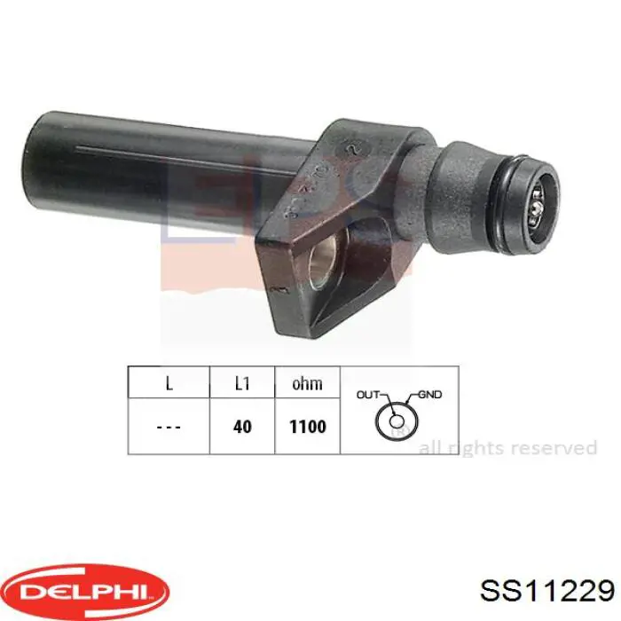 SS11229 Delphi sensor de cigüeñal