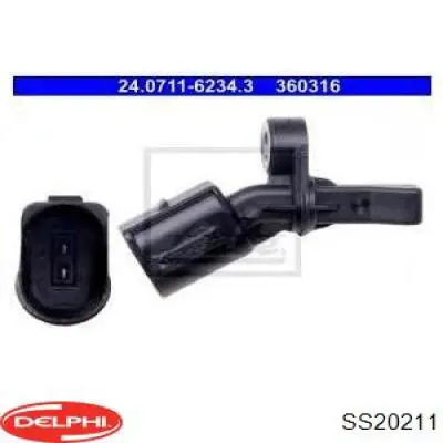 SS20211 Delphi sensor abs trasero derecho