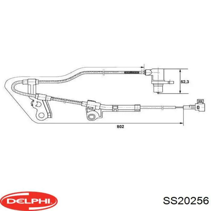 SS20256 Delphi sensor abs delantero izquierdo