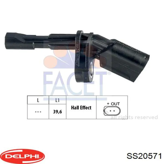 Sensor de freno, trasero derecho Delphi SS20571 precio, desde 31,75 EUR