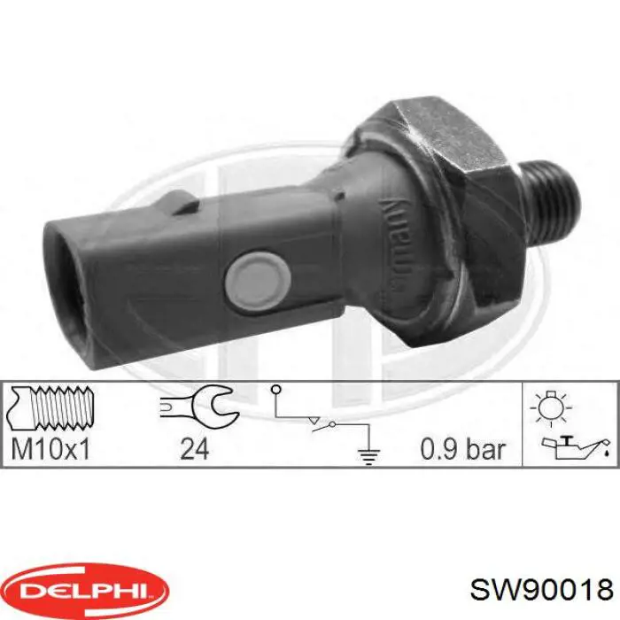 SW90018 Delphi sensor de presión de aceite