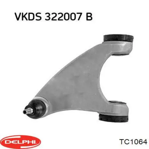 Brazo superior izquierdo de la suspensión delantera TC1064 Delphi
