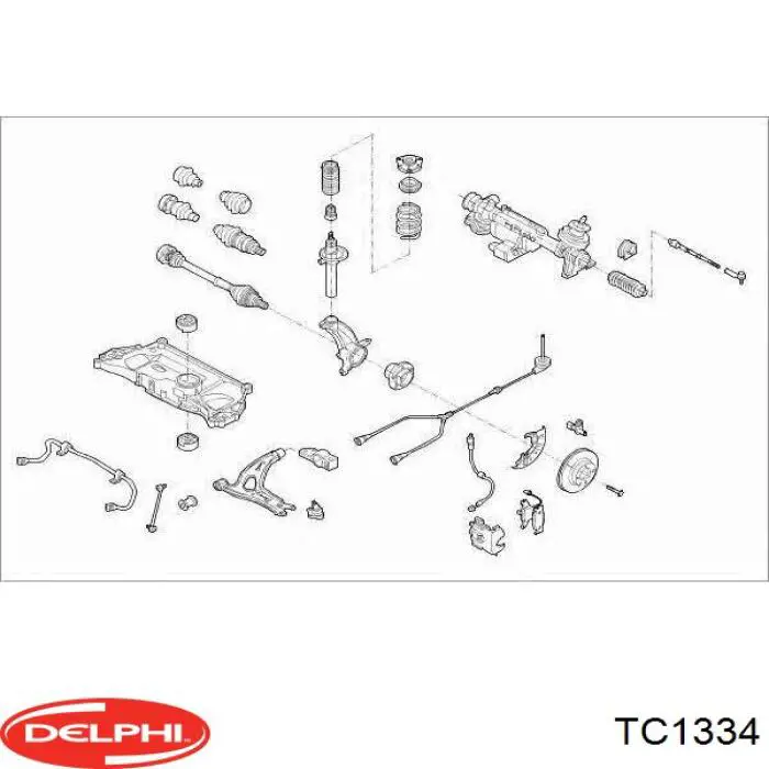 Brazo inferior izquierdo de la suspensión delantera TC1334 Delphi