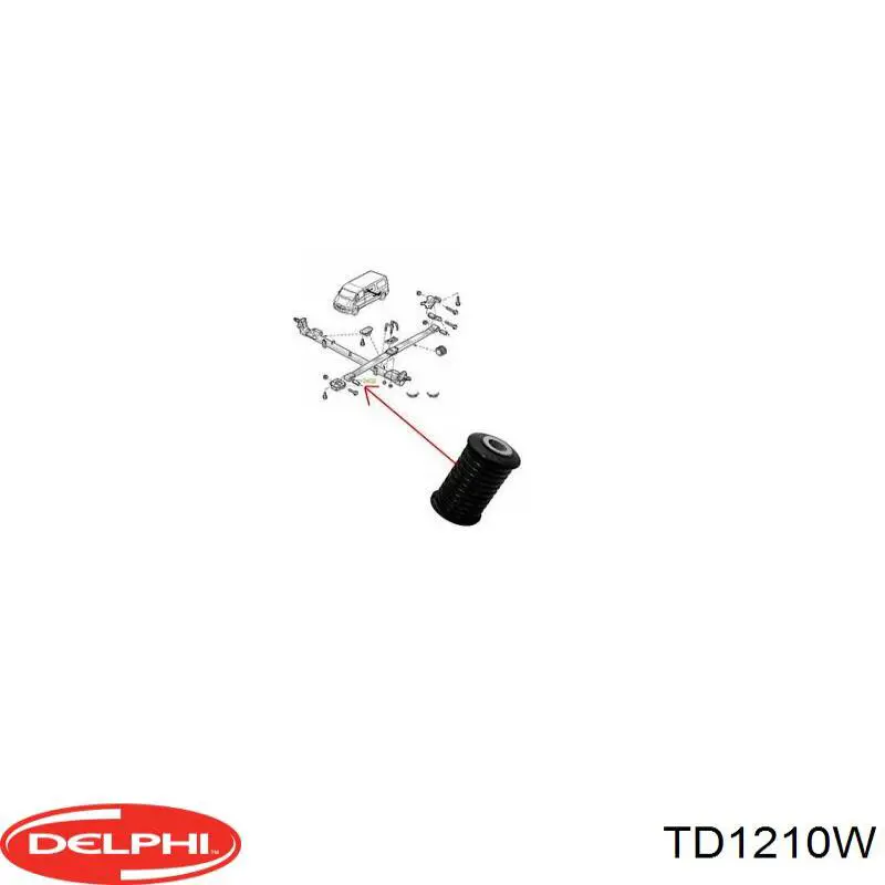 TD1210W Delphi silentblock delantero de ballesta delantera