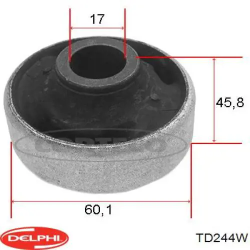 TD244W Delphi silentblock de suspensión delantero inferior