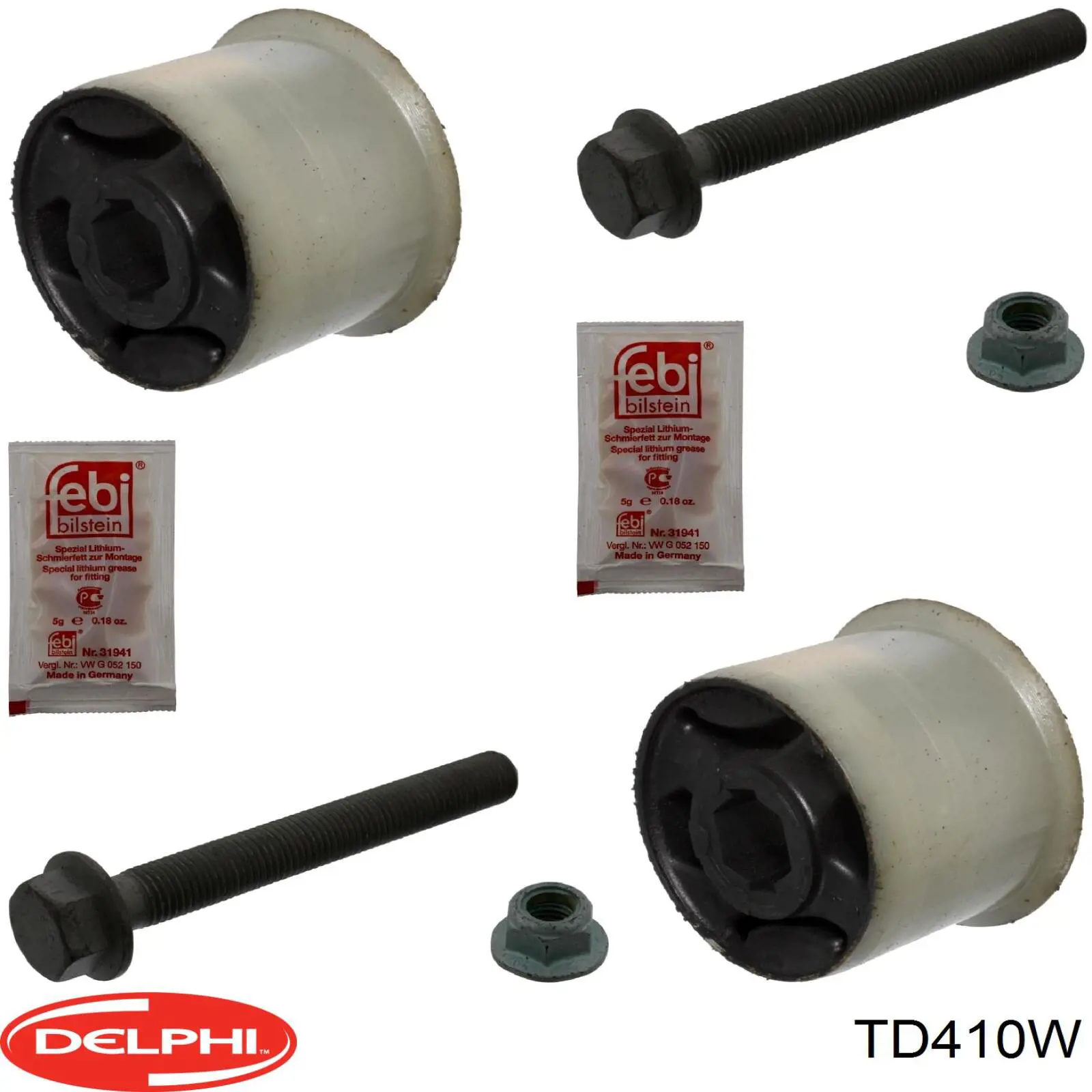Silentblock del brazo de suspensión TD410W Delphi