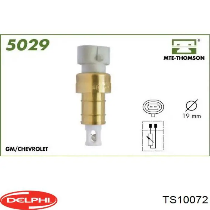 Sensor de temperatura de mezcla de aire General Motors 12160244